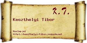 Keszthelyi Tibor névjegykártya